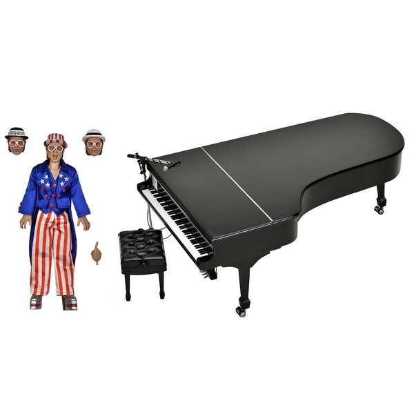 Elton John & Piano Actionfigur