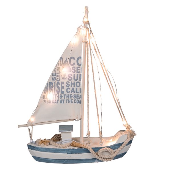 Holz-Segelschiff mit LED