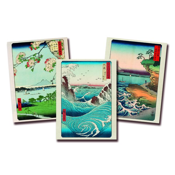 Hiroshige Kunstdruck 3er-Set