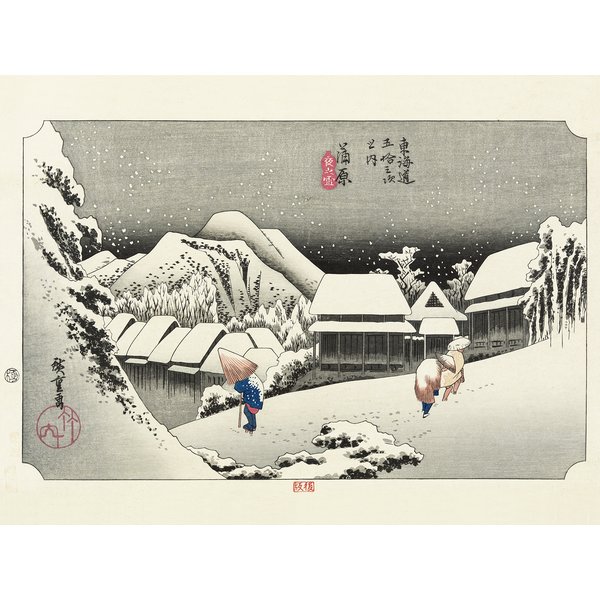 Hiroshige Kunstdruck Kanbara