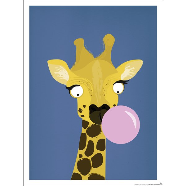 Kinderzimmer Poster Giraffe