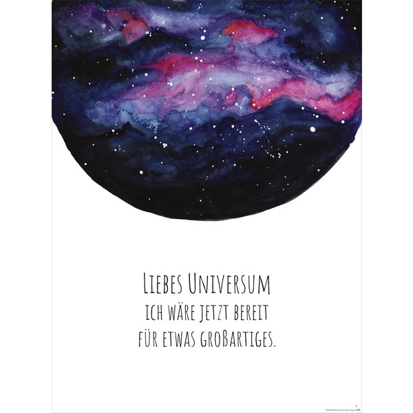 Liebes Universum.. Kunstdruck