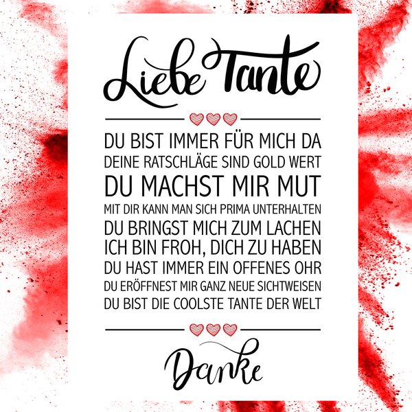 Liebe Tante Kunstdruck