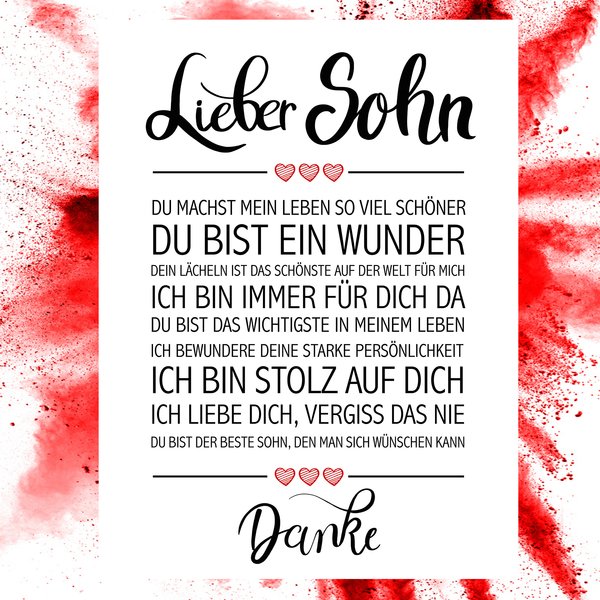 Lieber Sohn Kunstdruck