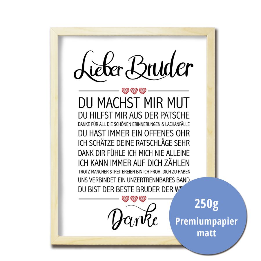 Lieber Bruder Kunstdruck Kunstdrucke Jetzt Im Shop Bestellen Close Up Gmbh