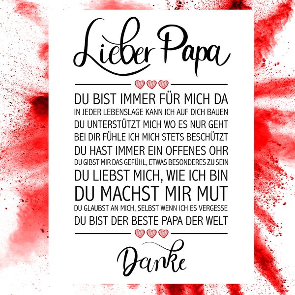 Lieber Papa Kunstdruck