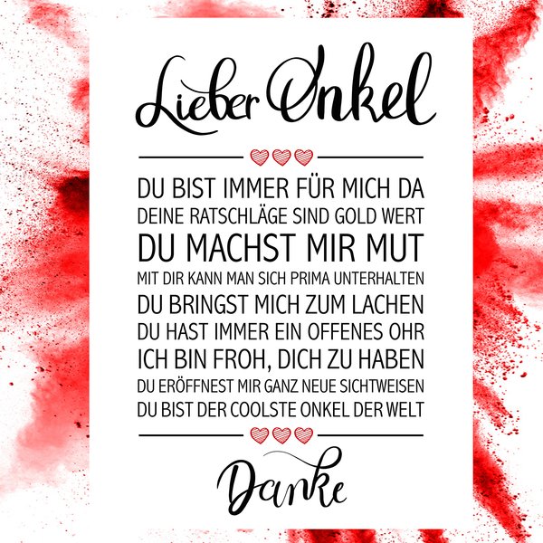 Lieber Onkel Kunstdruck