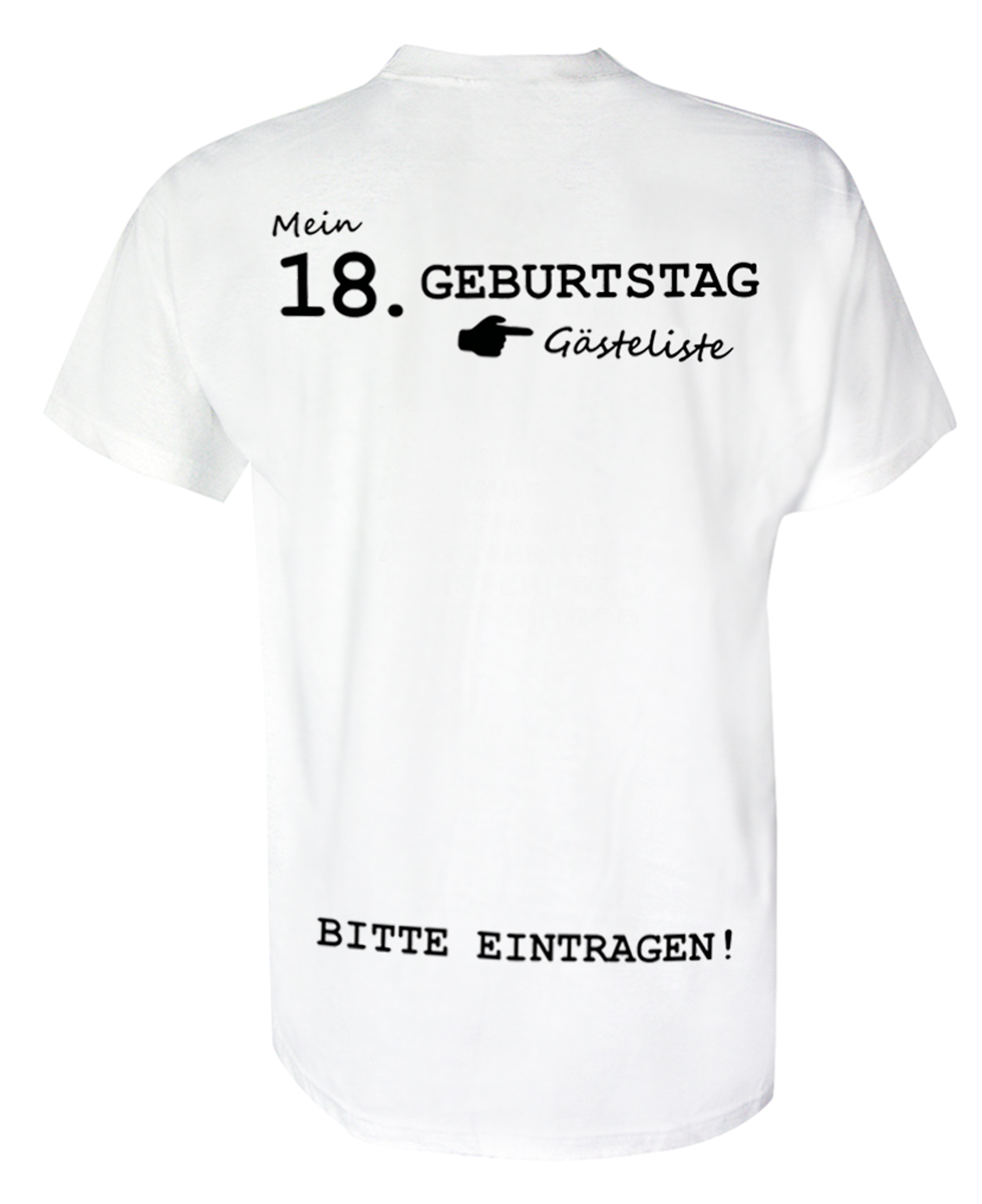 Mein 18. Geburtstag T-Shirt - T-Shirts jetzt im Shop bestellen Close Up GmbH