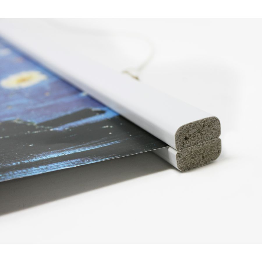 Kunststoff weiß Wanddeko Wechselrahmen Magnetische Posterleisten 30,5 cm Paar