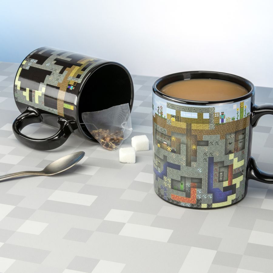 Minecraft Thermoeffekt-Tasse XL Heat Change Kaffeetasse Teetasse Mug Farbwechsel 