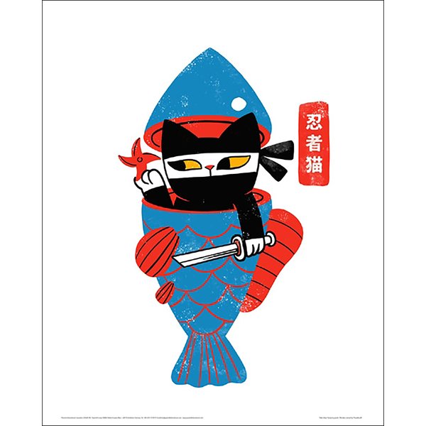 Neko Ninja Kunstdruck
