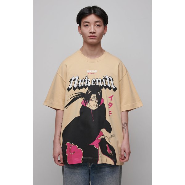 Naruto Graphic T-Shirt Beige