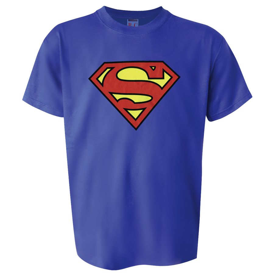Superman T-Shirt blau M L XL Herren Shirt Männershirt Superheld Comic Sportshirt 