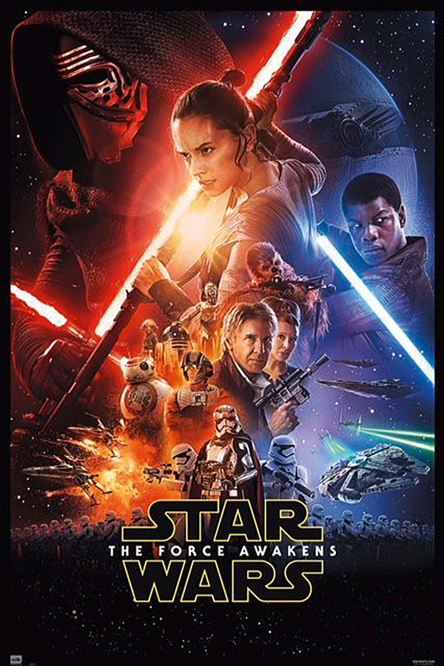 Wandbild 59,4 x 84,1 cm Star Wars Episode VII Film Poster Plakat DIN A1 quer 