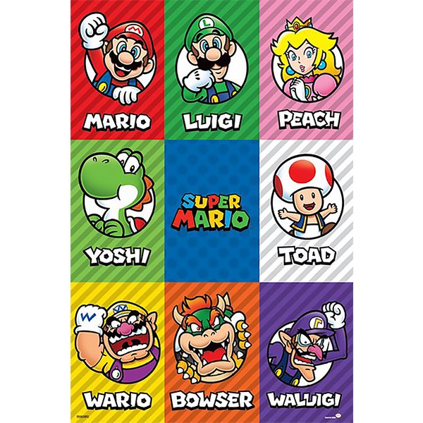 Super Mario Poster Characters