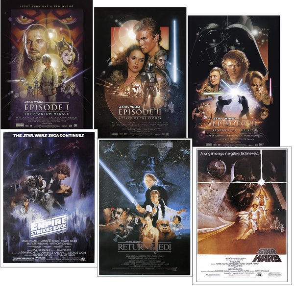 Star Wars Poster 6er-Set