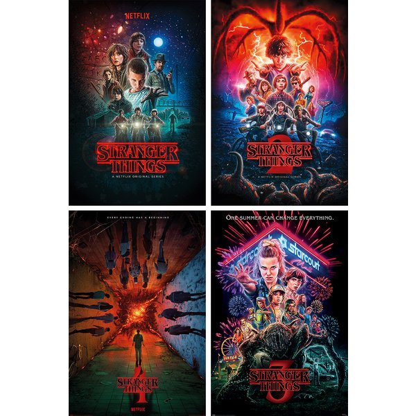 Stranger Things Poster 4er-Set