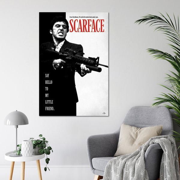 Scarface Poster Al Pacino Say Hello To My Little Friend - Poster