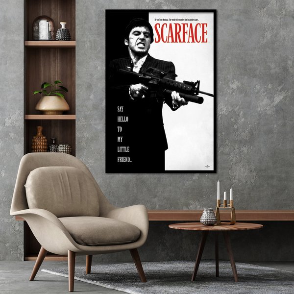 Scarface Poster Al Pacino Say Hello To My Little Friend - Poster