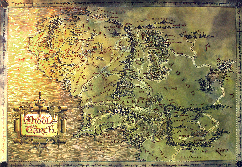 Herr der Ringe Mittelerde middle earth essbar Tortenaufleger Party Deko Karte 