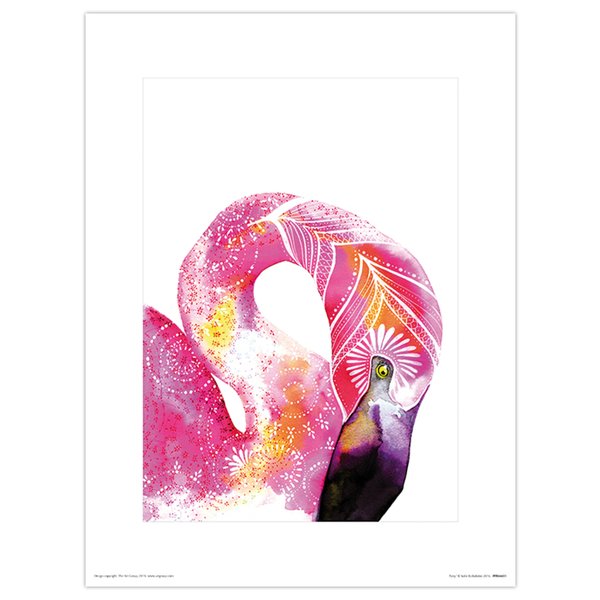 Tropical Flamingo Kunstdruck