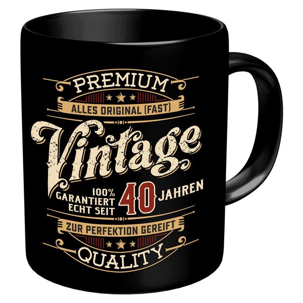 Vintage 40 Jahre Tasse