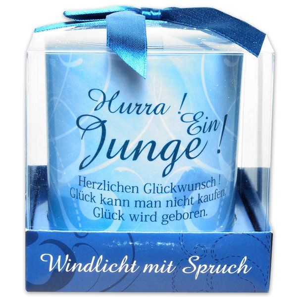 Windlicht Hurra! Ein Junge