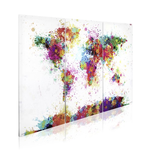 Weltkarte Watercolor Splash