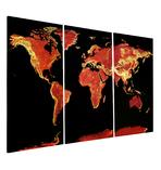 Weltkarte auf Leinwand -