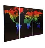 Weltkarte auf Leinwand -