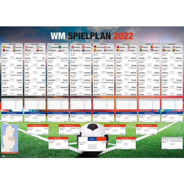 WM Spielplan 2022 Fußball