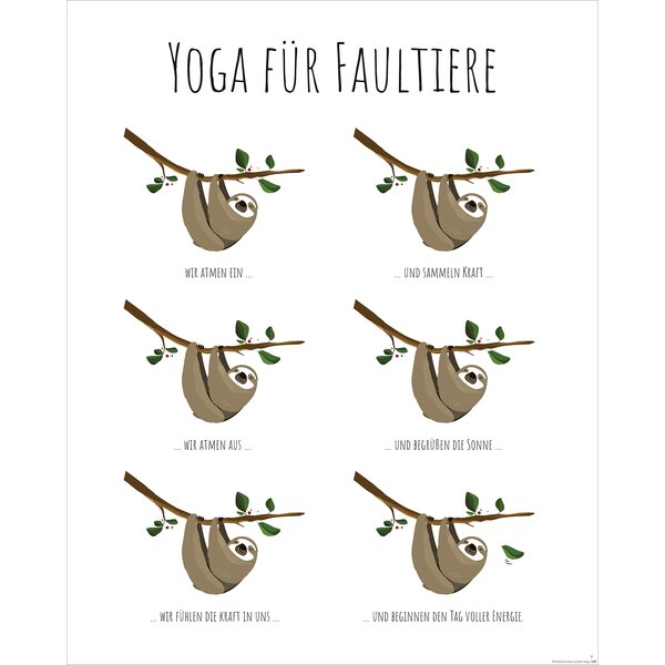 Yoga für Faultiere Poster
